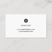 スタイリッシュ後を追モダンUs Instagram赤面エレガント 名刺 (裏面)