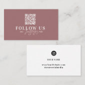 スタイリッシュ後を追モダンUs Instagram赤面エレガント 名刺 (正面/裏面)