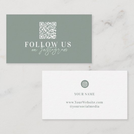 スタイリッシュ後を追モダンUs Instagram 名刺 (正面/裏面)