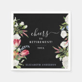 スタイリッシュ応援ブエレガントラックガーデンリタイアフローラ スタンダードカクテルナプキン (正面)