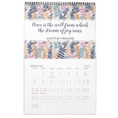 スタイリッシュ感動的引用文植物学フローラ2022 カレンダー (2月 2027)