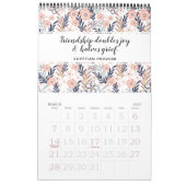 スタイリッシュ感動的引用文植物学フローラ2022 カレンダー (3月 2027)