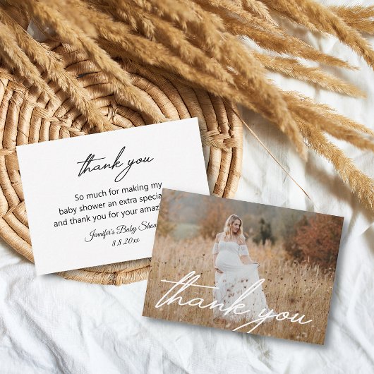 スタイリッシュ感謝していの手書き写真 ノートカード