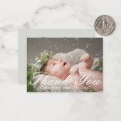 スタイリッシュ感謝してい君の生まれたばかりの写真 ノートカード (正面/裏面インサイチュ)