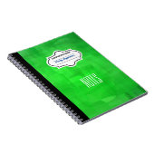 スタイリッシュ成パターン（の模様が）あるパーソナライズされた分 ノートブック (右側)