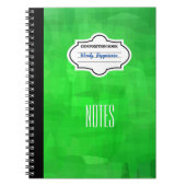 スタイリッシュ成パターン（の模様が）あるパーソナライズされた分 ノートブック (正面)