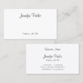 スタイリッシュ手書きスクリモダンッお洒落プ(シック) 名刺 (正面/裏面)