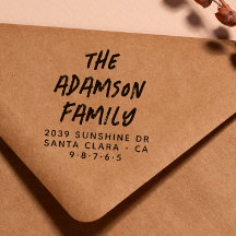 スタイリッシュ手書き名のモダン差出人住所