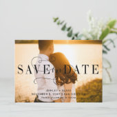 スタイリッシュ手書き書救写真 セーブザデート (スタンド正面)