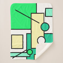 スタイリッシュ抽象芸術アートジオメトリシェイプブランケット シェルパブランケット