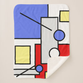 スタイリッシュ抽象芸術アートジオメトリシェイプブランケット シェルパブランケット