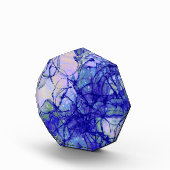 スタイリッシュ抽象芸術アートブルーと薄紫 フォトブロック (右)