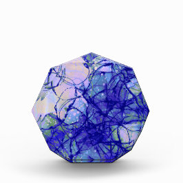 スタイリッシュ抽象芸術アートブルーと薄紫 フォトブロック