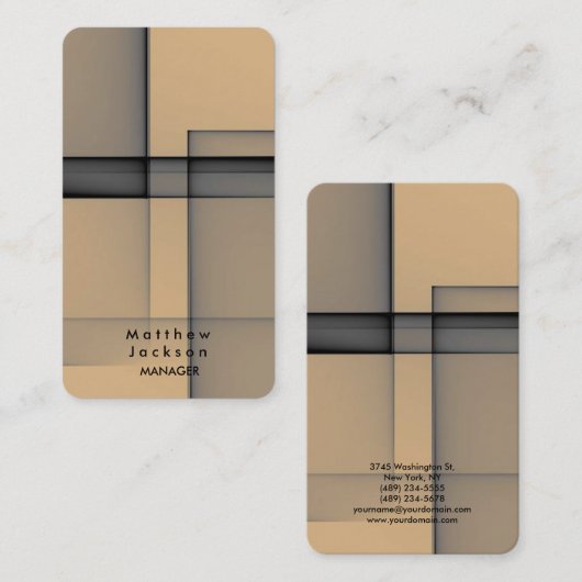 スタイリッシュ抽象芸術プモダンライプロフェッショナル管理者 名刺 (正面/裏面)