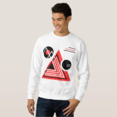 スタイリッシュ抽象芸術プリントシャツ スウェットシャツ (正面フル)