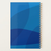 スタイリッシュ抽象芸術図形(青の名パーソナライズされた前) プランナー手帳 (裏面)
