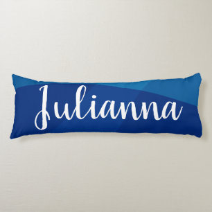 スタイリッシュ抽象芸術図形(青の名パーソナライズされた前) ボディピロー