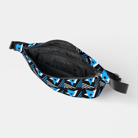 スタイリッシュ抽象芸術幾何名前をカスタムする ファニーパック (見開き)