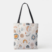 スタイリッシュ抽象芸術幾何学模様トートバッグ トートバッグ (裏面)