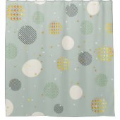 スタイリッシュ抽象芸術幾何学的パステルトーンパターン シャワーカーテン (正面)