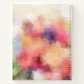 スタイリッシュ抽象芸術花モダンフローラテンプレート ノートブック (裏面)