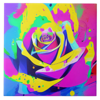 スタイリッシュ数々の花 タイル