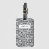 スタイリッシュ文パーソナライズされた学校 ラゲッジタグ (正面縦)