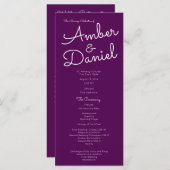 スタイリッシュ文字結婚式 プログラム (正面/裏面)