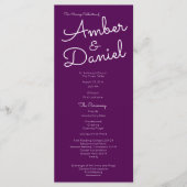 スタイリッシュ文字結婚式 プログラム (正面)