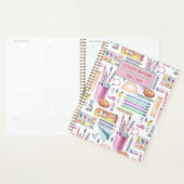 スタイリッシュ新学期がパターン名の白を提供 プランナー手帳 (ディスプレー)