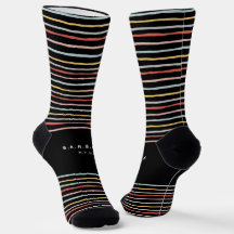 スタイリッシュ新学期カラフルストライプモノグラム