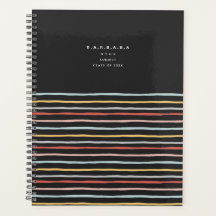 スタイリッシュ新学期カラフルストライプモノグラム