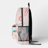 スタイリッシュ新学期補給品レインボーピンク プリントバックパック (右)