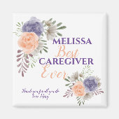 スタイリッシュ最高の介護者認識フローラ磁石 マグネット (正面)