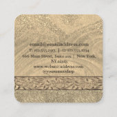 スタイリッシュ木モダン工芸紙名刺 スクエア名刺 (裏面)