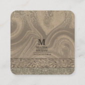 スタイリッシュ木モダン工芸紙名刺 スクエア名刺 (正面)