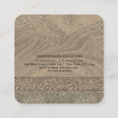 スタイリッシュ木モダン工芸紙名刺 スクエア名刺 (裏面)