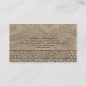 スタイリッシュ木モダン工芸紙名刺 名刺 (裏面)