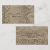 スタイリッシュ木モダン工芸紙名刺 名刺 (正面/裏面)