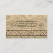 スタイリッシュ木モダン工芸紙名刺 名刺 (裏面)