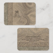 スタイリッシュ木モダン工芸紙名刺 名刺 (正面/裏面)