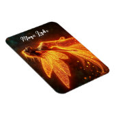 スタイリッシュ森のピクシーかわいい火の輝く王女 マグネット (右側)