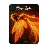 スタイリッシュ森のピクシーかわいい火の輝く王女 マグネット (縦)