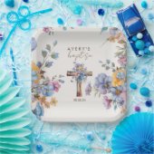 スタイリッシュ植物洗礼が交わるエレガント ペーパープレート (パーティー)