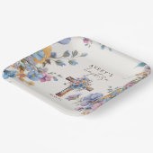 スタイリッシュ植物洗礼が交わるエレガント ペーパープレート (傾斜あり)