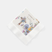 スタイリッシュ植物洗礼が交わるエレガント 縁ありカクテルナプキン (角)