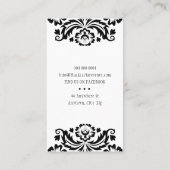 スタイリッシュ業務エレガントかわいらし白黒 名刺 (裏面)