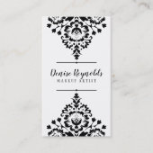 スタイリッシュ業務エレガントかわいらし白黒 名刺 (正面)