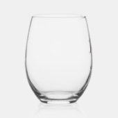 スタイリッシュ氏カスタム名・日付結婚名 ステムなしワイングラス (右)