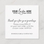 スタイリッシュ気にジュエリー指示 エンクロージャーカード (裏面)